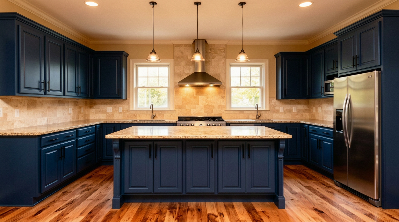 Cherry to charcoal kitchen after